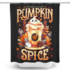 Ghostly Pumpkin Spice - Shower Curtain