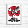 Giant Moth Rising Sumi-e - Posters & Prints