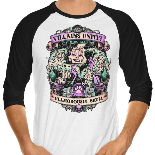 Glamorously Cruel - 3/4 Sleeve Raglan T-Shirt