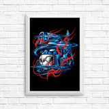 Glitch Flames - Posters & Prints