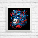 Glitch Flames - Posters & Prints