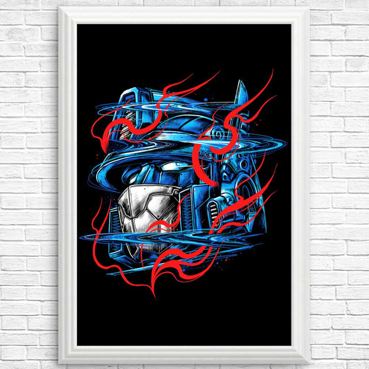 Glitch Flames - Posters & Prints