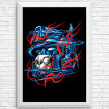 Glitch Flames - Posters & Prints