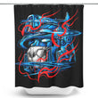 Glitch Flames - Shower Curtain