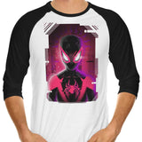 Glitched Morales - 3/4 Sleeve Raglan T-Shirt