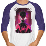 Glitched Morales - 3/4 Sleeve Raglan T-Shirt