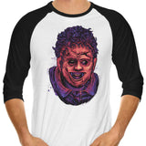 Glowing Leather Maker - 3/4 Sleeve Raglan T-Shirt