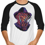 Glowing Nightmare - 3/4 Sleeve Raglan T-Shirt