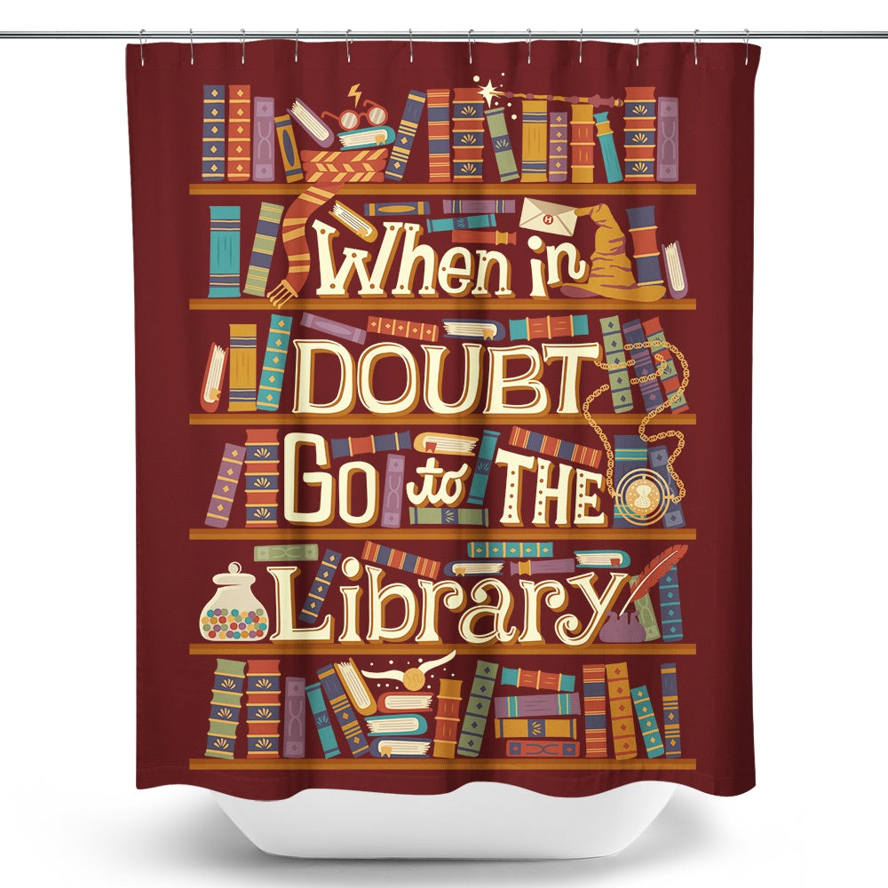 Go to the Library - Shower Curtain