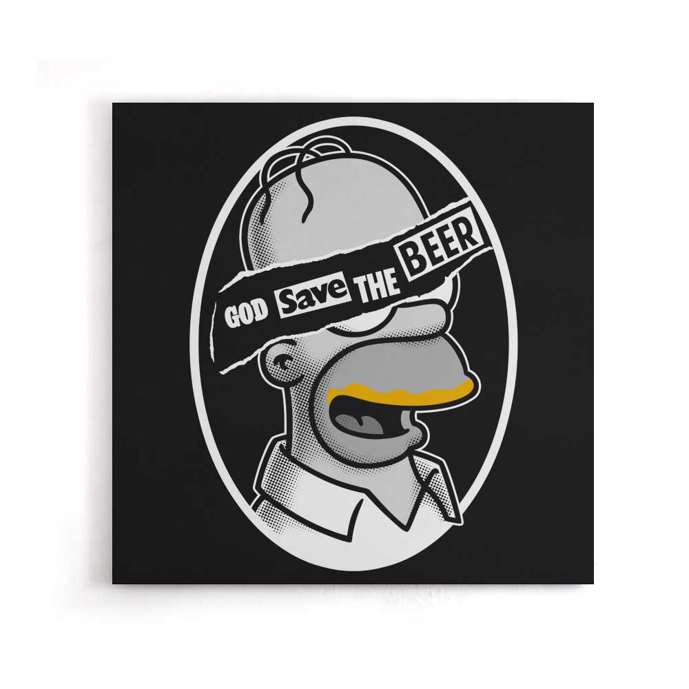 God Save the Beer - Canvas Print