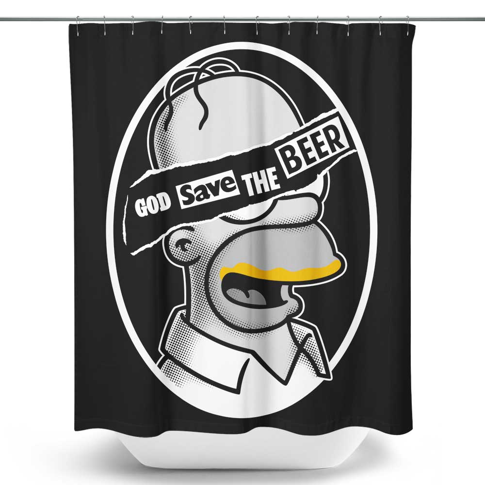 God Save the Beer - Shower Curtain
