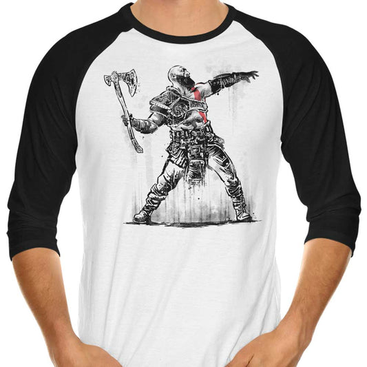 God Throwing Axe - 3/4 Sleeve Raglan T-Shirt