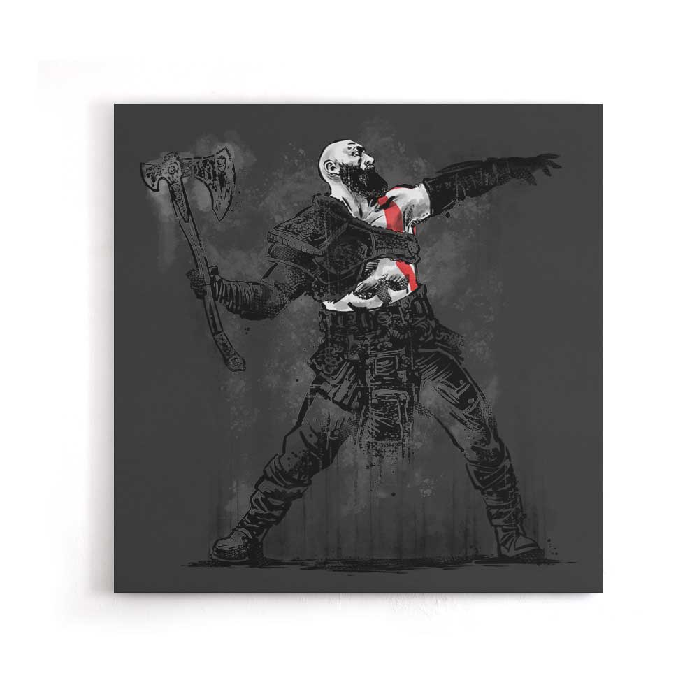 God Throwing Axe - Canvas Print