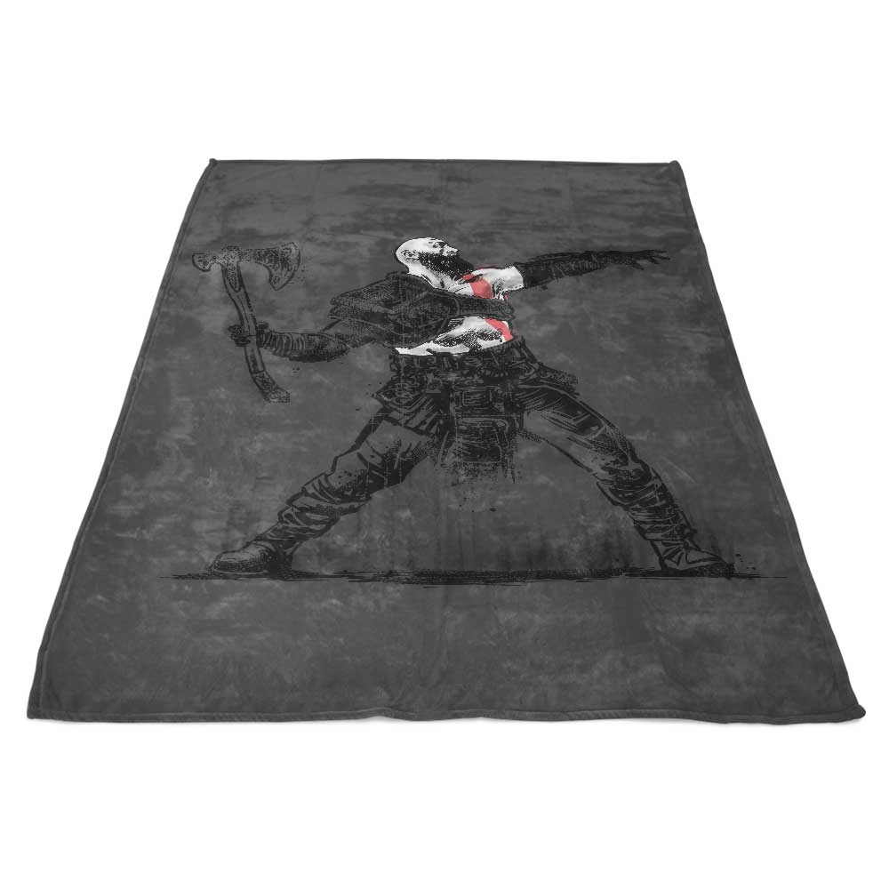 God Throwing Axe - Fleece Blanket