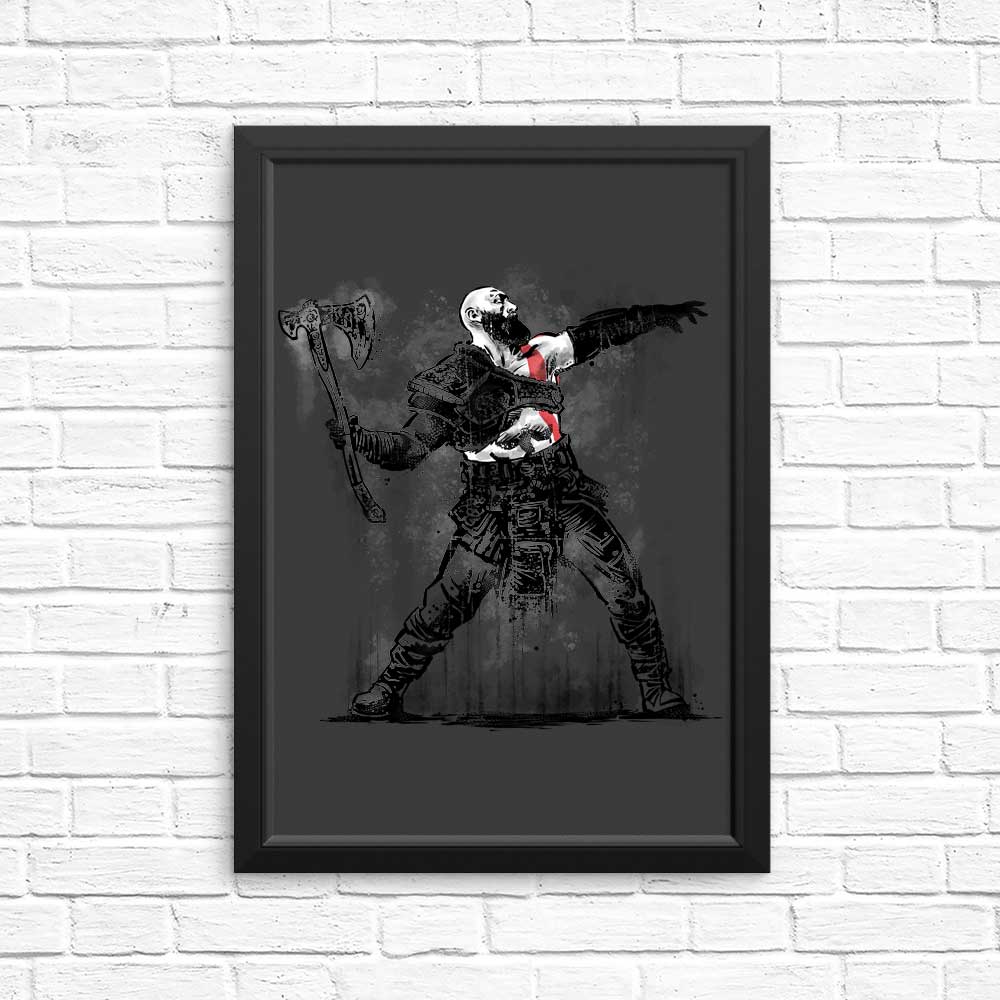 God Throwing Axe - Posters & Prints