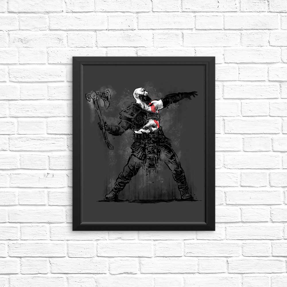 God Throwing Axe - Posters & Prints