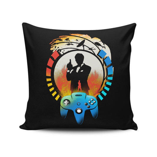 Golden Gun 64 - Throw Pillow