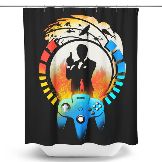 Golden Gun 64 - Shower Curtain