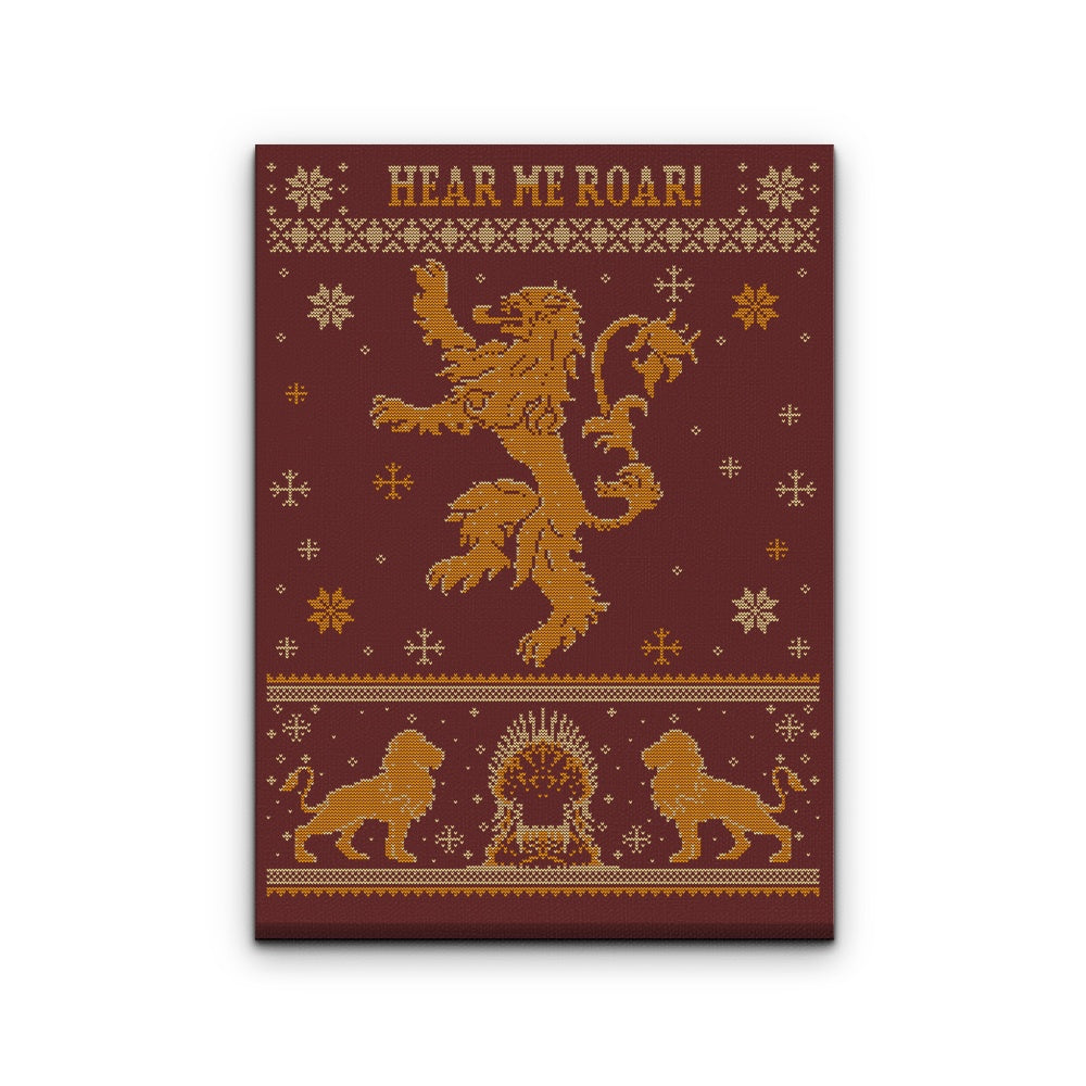 Golden Lion Sweater - Canvas Print