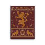 Golden Lion Sweater - Canvas Print