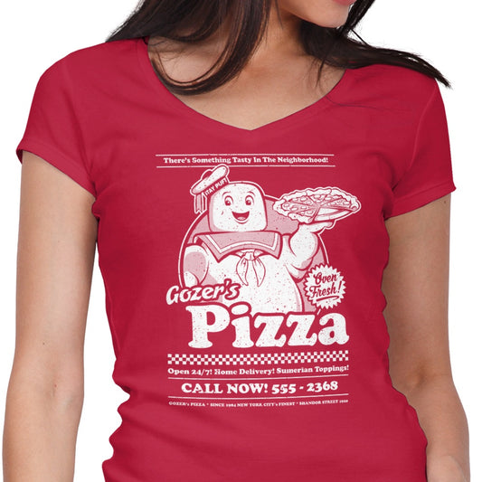Gozer's Pizza - Women's V-Neck