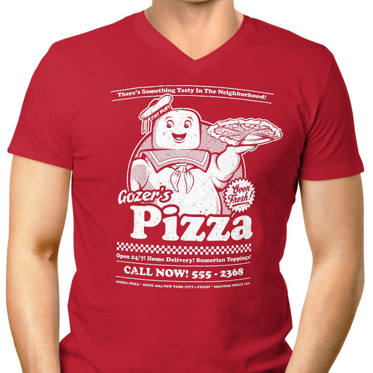 Gozer's Pizza - Men's V-Neck
