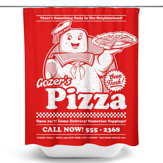 Gozer's Pizza - Shower Curtain