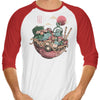Grass Bowl - 3/4 Sleeve Raglan T-Shirt
