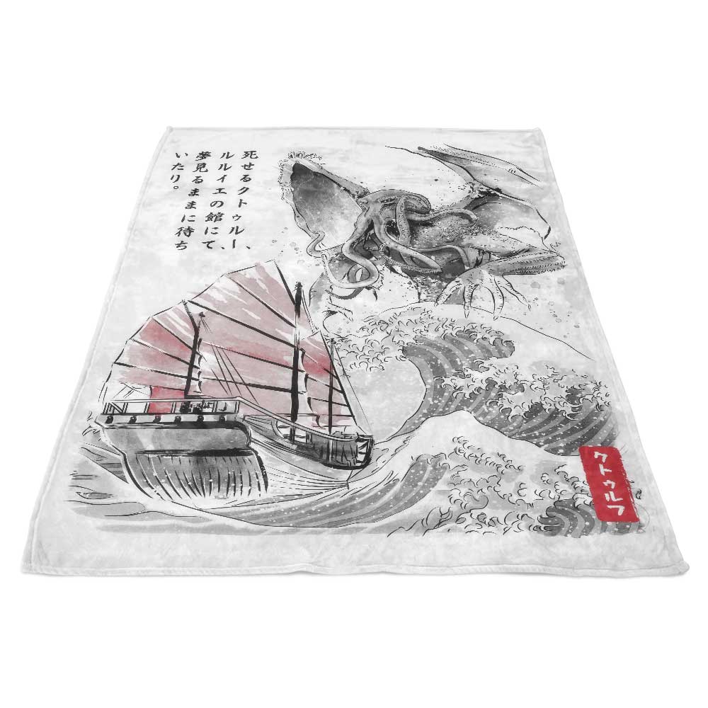 Great Old One Sumi-e - Fleece Blanket