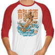 Great Ramen Dragon Off Kanagawa - 3/4 Sleeve Raglan T-Shirt
