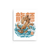 Great Ramen Dragon Off Kanagawa - Metal Print