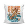 Great Ramen Dragon Off Kanagawa - Throw Pillow