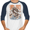 Great Sushi Dragon - 3/4 Sleeve Raglan T-Shirt