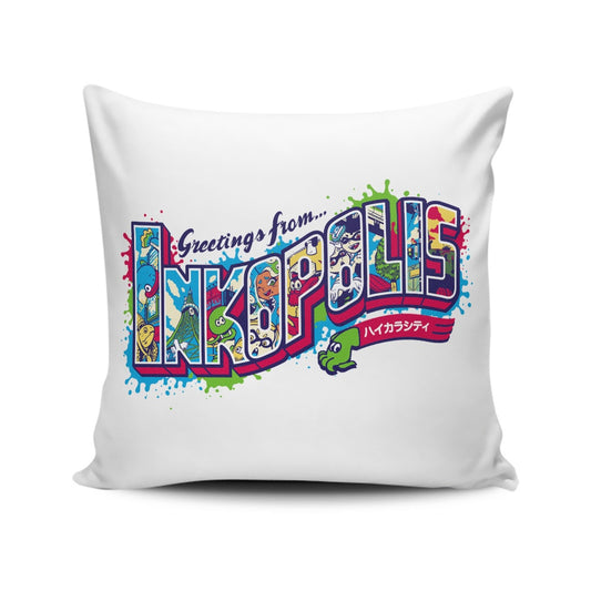 Greetings From Inkopolis - Throw Pillow