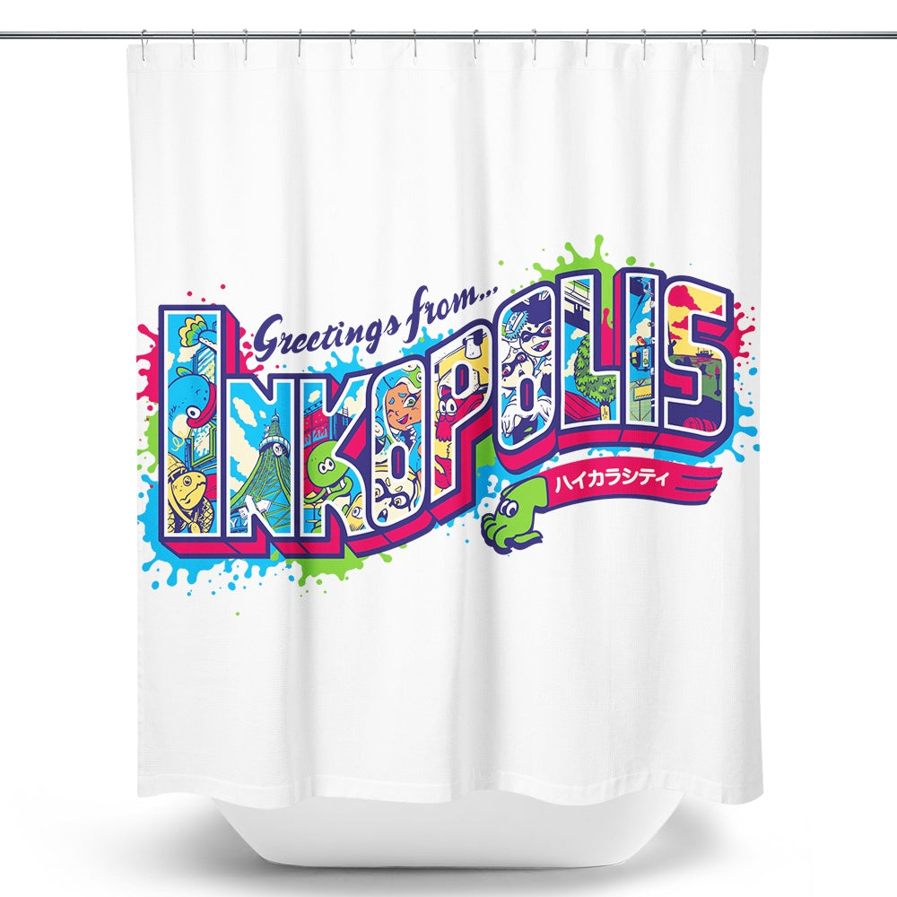 Greetings From Inkopolis - Shower Curtain