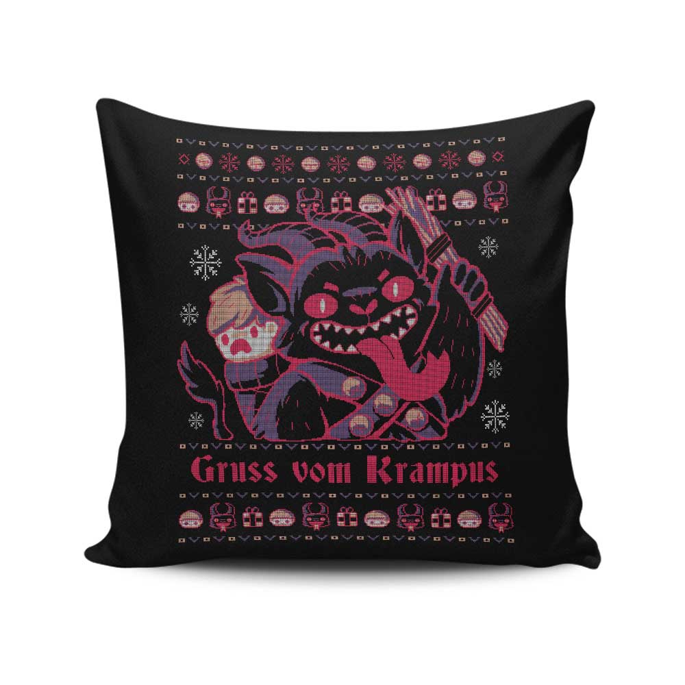 Gruss Vom Krampus - Throw Pillow