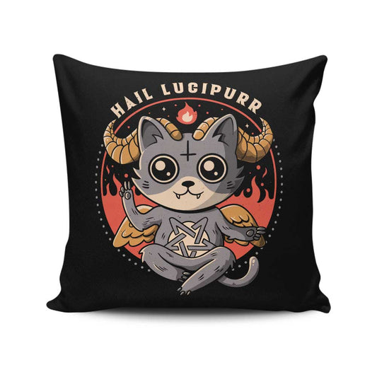 Hail Lucipurr - Throw Pillow