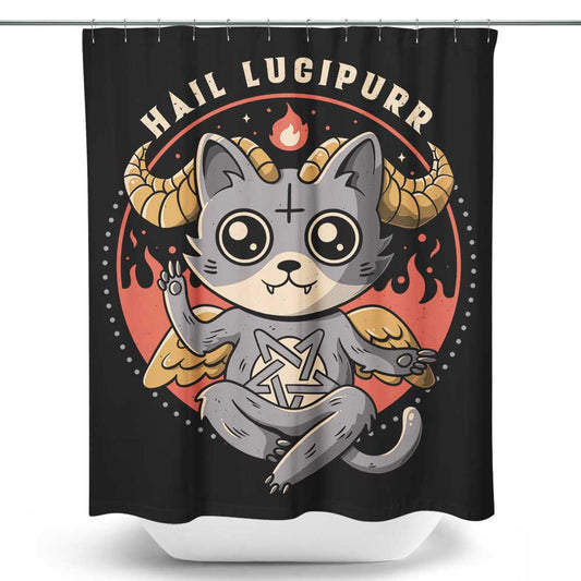 Hail Lucipurr - Shower Curtain