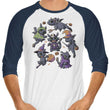 Halloween Dragons - 3/4 Sleeve Raglan T-Shirt