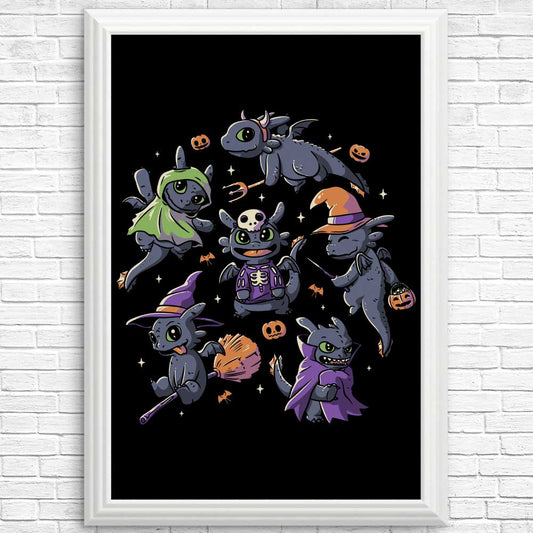 Halloween Dragons - Posters & Prints