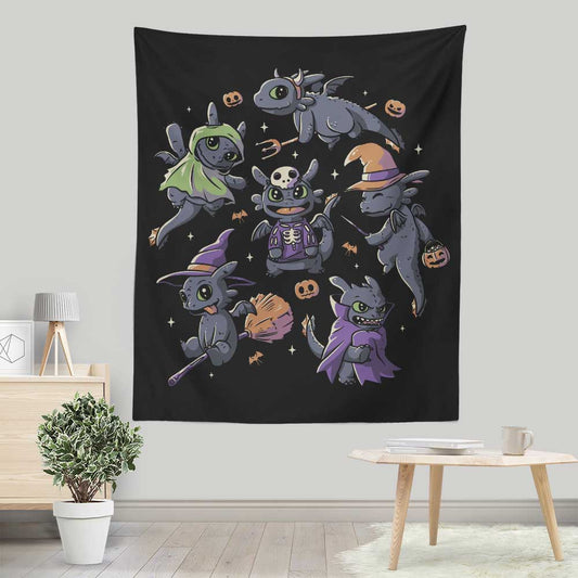 Halloween Dragons - Wall Tapestry