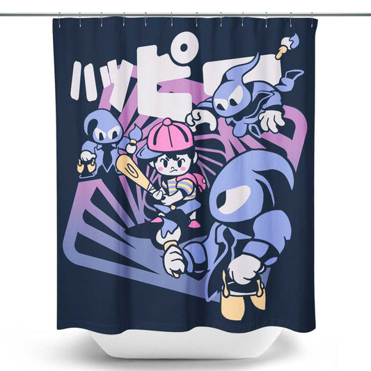 Happy Attack - Shower Curtain