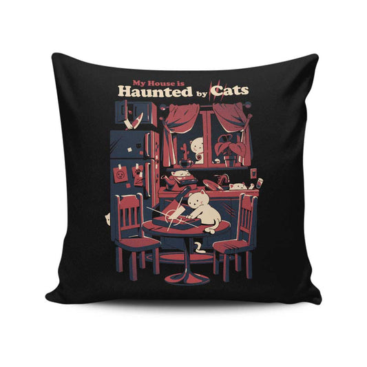 Haunted by Cats - Throw Pillow