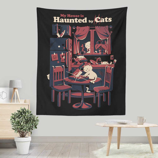Haunted by Cats - Wall Tapestry