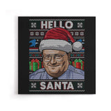 Hello Santa Sweater - Canvas Print