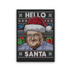 Hello Santa Sweater - Canvas Print