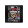 Hello Santa Sweater - Metal Print