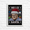 Hello Santa Sweater - Posters & Prints