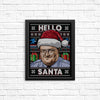 Hello Santa Sweater - Posters & Prints