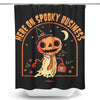 Here on Spooky Business - Shower Curtain